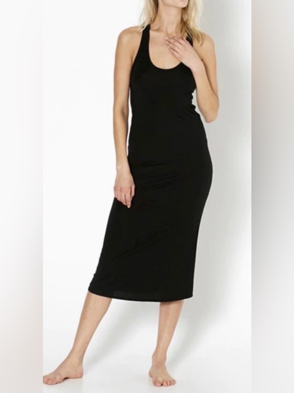 Recliner NYC Second Skin Nightie Dress Black Womens Small